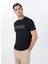 Bisiklet Yaka Düz Siyah Erkek T-Shirt PBF5SM-TST 5102 3