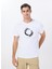Bisiklet Yaka Baskılı Beyaz Erkek T-Shirt PBF5SM-TST9547 3