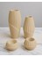 4’lü Çizgili Dekoratif Vazo Seti – El Yapımı Özgün Tasarım 2