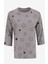 Yuvarlak Yaka Gri Kadın Pijama Takımı 9543 1