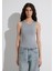 Halter Yaka Gri Poliamid Atlet 1613499-70098 4
