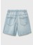 Normal Bel Regular Fit Açık Indigo Erkek Çocuk Şort 4DHJC9047 3