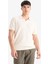 %100 Pamuk Standart Fit Polo Yaka Kısa Kollu Triko Tişört E2884AX25SM 4
