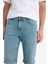 Slim Fit Dar Kesim Jean Bermuda Şort F4220AX25SM 5