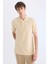 %100 Pamuk Regular Fit Polo Yaka Kısa Kollu Basic Düz Pike Kumaş Tişört C1293AX25SP 1
