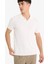 Standart Fit Polo Yaka Triko Kısa Kollu Polo Tişört F6063AX25SM 3