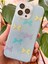 Apple iPhone 11 Pro Max Uyumlu Kılıf Mavi Simli Renkli Fiyonk Desenli Parlak Darbe Emici Kapak 1