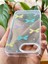 Apple iPhone 16E Uyumlu Kılıf Mavi Simli Renkli Fiyonk Desenli Parlak Darbe Emici Kapak 4