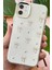Apple iPhone 11 Kılıf Fiyonk Desenli Şeffaf Simli Gümüş Kamera Çıkıntılı Parlak Kapak 2
