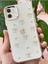 Apple iPhone 11 Kılıf Fiyonk Desenli Şeffaf Simli Gümüş Kamera Çıkıntılı Parlak Kapak 5