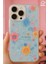 Apple iPhone 11 Pro Max Uyumlu Kılıf Mavi Simli Çiçek Desenli Renkli Parlak Darbe Emici Kapak 1
