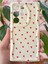Samsung Galaxy S22 Ultra Kılıf Kamera Korumalı Dalga Kenarlı Kırmızı Kalp Desenli Silikon Kapak 2