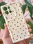 Samsung Galaxy S22 Ultra Kılıf Kamera Korumalı Dalga Kenarlı Kırmızı Kalp Desenli Silikon Kapak 3