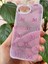 Apple iPhone 16E Uyumlu Kılıf Mor Simli Fiyonk Desenli Renkli Parlak Darbe Emici Kapak 4
