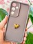 Samsung Galaxy A55 Kılıf 3D Kalp Tasarımlı Kahverengi Desenli Yumuşak Kamera Korumalı Silikon Kapak 1
