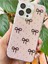 Apple iPhone 11 Pro Max Uyumlu Kılıf Simli Siyah Fiyonk Desenli Renkli Parlak Darbe Emici Kapak 1