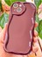 Apple iPhone 15 Uyumlu Kılıf Kamera Korumalı Dalga Kenarlı Darbe Emici Bordo Silikon Kapak 4