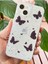 Apple iPhone 14 Plus Uyumlu Kılıf Simli Siyah Kelebek Desenli Renkli Parlak Darbe Emici Kapak 2
