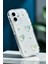 Apple iPhone 16 Plus Kılıf 3D Kalpli ve Inci Tasarımlı Desenli Kamera Korumalı Şeffaf Silikon Kapak 4