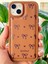 Apple iPhone 13/14 Kılıf Yumuşak Dokulu Fiyonk Desenli Kahverengi Yumuşak Koruyucu Silikon Kapak 2