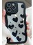 Apple iPhone 15 Pro Max Kılıf Aynalı Kalp Desenli Yumuşak Kenarlı Kamera Korumalı Silikon Kapak 1