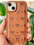 Apple iPhone 14 Plus Kılıf Yumuşak Dokulu Fiyonk Desenli Kahverengi Yumuşak Kamera Korumalı Kapak 2