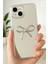 Apple iPhone 13 - 14 Uyumlu Kılıf Aynalı Gümüş 3D Fiyonk Desenli Darbe Emici Silikon Kapak 1