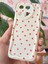 Realme 11 4g Kılıf Kamera Korumalı Dalga Kenarlı Kırmızı Kalp Desenli Silikon Kapak 4