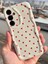 Samsung Galaxy A34 Kılıf Kamera Korumalı Dalga Kenarlı Kırmızı Kalp Desenli Silikon Kapak 5