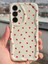 Samsung Galaxy A34 Kılıf Kamera Korumalı Dalga Kenarlı Kırmızı Kalp Desenli Silikon Kapak 6