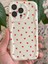 Apple iPhone 13 Pro Kılıf Kamera Korumalı Dalga Kenarlı Kırmızı Kalp Desenli Silikon Kapak 2