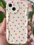 Apple iPhone 14 Plus Kılıf Kamera Korumalı Dalga Kenarlı Kırmızı Kalp Desenli Silikon Kapak 4