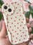 Apple iPhone 14 Plus Kılıf Kamera Korumalı Dalga Kenarlı Kırmızı Kalp Desenli Silikon Kapak 5