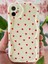 Apple iPhone 12 Kılıf Kamera Korumalı Dalga Kenarlı Kırmızı Kalp Desenli Silikon Kapak 2