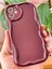 Apple iPhone 11 Uyumlu Kılıf Kamera Korumalı Dalga Kenarlı Darbe Emici Bordo Silikon Kapak 2