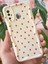 Samsung Galaxy A20 - A30 Kılıf Kamera Korumalı Dalga Kenarlı Kırmızı Kalp Desenli Silikon Kapak 3