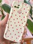 Oppo A15 - A15S Kılıf Kamera Korumalı Dalga Kenarlı Kırmızı Kalp Desenli Silikon Kapak 1