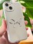 Apple iPhone 15 Uyumlu Kılıf Aynalı Gümüş 3D Fiyonk Desenli Darbe Emici Silikon Kapak 4