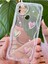 Oppo A15/A15S Kılıf 3D Kalpli Inci Tasarımlı Desenli Kamera Korumalı Şeffaf Silikon Kapak 1