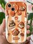 Apple iPhone 13 Kılıf Tasarımlı Desenli Kamera Korumalı Ayıcık Bisküvi Renkli Cofffe Silikon Kapak 2