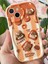 Apple iPhone 13 Kılıf Tasarımlı Desenli Kamera Korumalı Ayıcık Bisküvi Renkli Cofffe Silikon Kapak 3