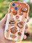 Apple iPhone 13 Kılıf Tasarımlı Desenli Kamera Korumalı Ayıcık Bisküvi Renkli Cofffe Silikon Kapak 5