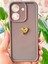 Xiaomi Redmi 13C Kılıf 3D Kalp Tasarımlı Kahverengi Desenli Yumuşak Kamera Korumalı Silikon Kapak 2