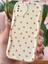 Apple iPhone Xs Max Kılıf Kamera Korumalı Dalga Kenarlı Kırmızı Kalp Desenli Silikon Kapak 4