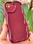Apple iPhone 16E Uyumlu Kılıf Kamera Korumalı Dalga Kenarlı Darbe Emici Bordo Silikon Kapak 4