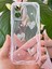Oppo A38 Kılıf 3D Kalpli Inci Tasarımlı Desenli Kamera Korumalı Şeffaf Silikon Kapak 3
