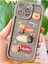 Apple iPhone 11 Pro Max Kılıf Tasarımlı Desenli Kamera Korumalı Ayıcık Kahve Yumuşak Silikon Kapak 1