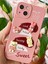 Apple iPhone 15 Uyumlu Kılıf Tasarımlı Desenli Kamera Korumalı Tavşan Pembe Yumuşak Silikon Kapak 1