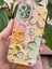 Apple iPhone 16 Plus Kılıf Renk Değiştiren Taşlı Kamera Lens Korumalı Pembe Çiçek Desenli Darbe Emici 1