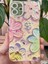 Apple iPhone 16 Plus Kılıf Renk Değiştiren Taşlı Kamera Lens Korumalı Pembe Çiçek Desenli Darbe Emici 2